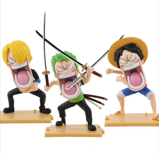 Funny Luffy, Zoro and Sanji Combo Figure
